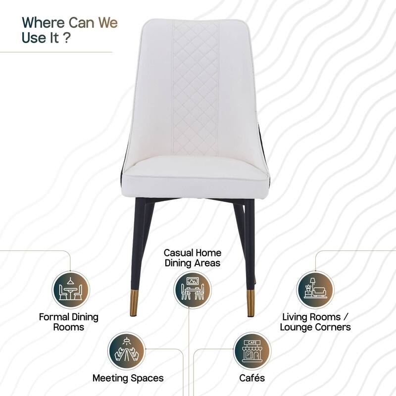 Allure Dining Chairs with Fabric/Leather Seat and Black Oak Wood Legs