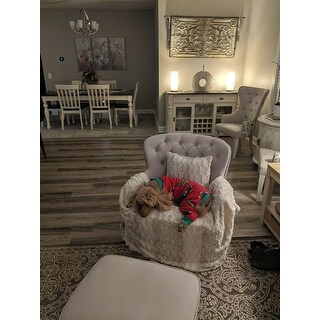 Tafton Tufted Fabric Club Chair with Ottoman by Christopher Knight Home