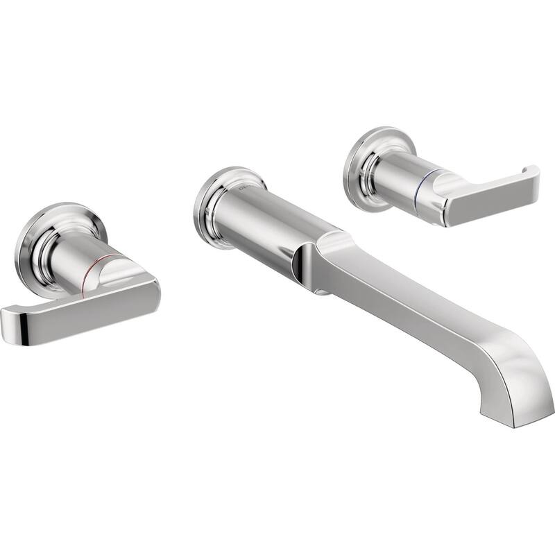 Delta T5789-LHP-WL Tetra Wall Mounted Two Handle Tub Filler - Lumicoat Chrome