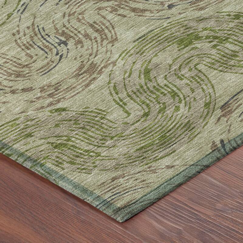 Machine Washable Indoor/ Outdoor Modern Ari Chantille Rug