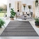 preview thumbnail 5 of 16, World Rug Gallery Bohemian Geometric Stripe Indoor/Outdoor Area Rug