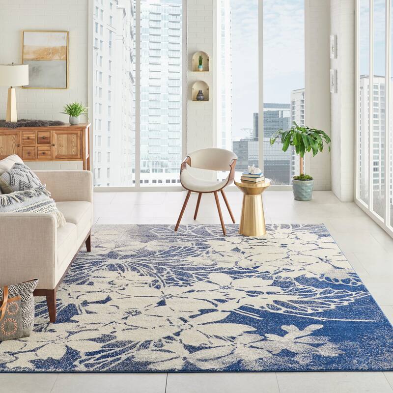 Nourison Tranquil Contemporary Abstract Floral Area Rug
