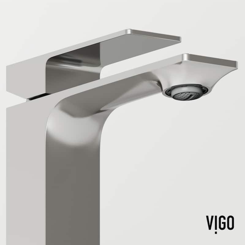 VIGO Dunn 6" H Single Handle Single Hole Bathroom Faucet