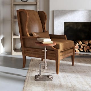 Ellis Adjustable Pedestal Accent Table