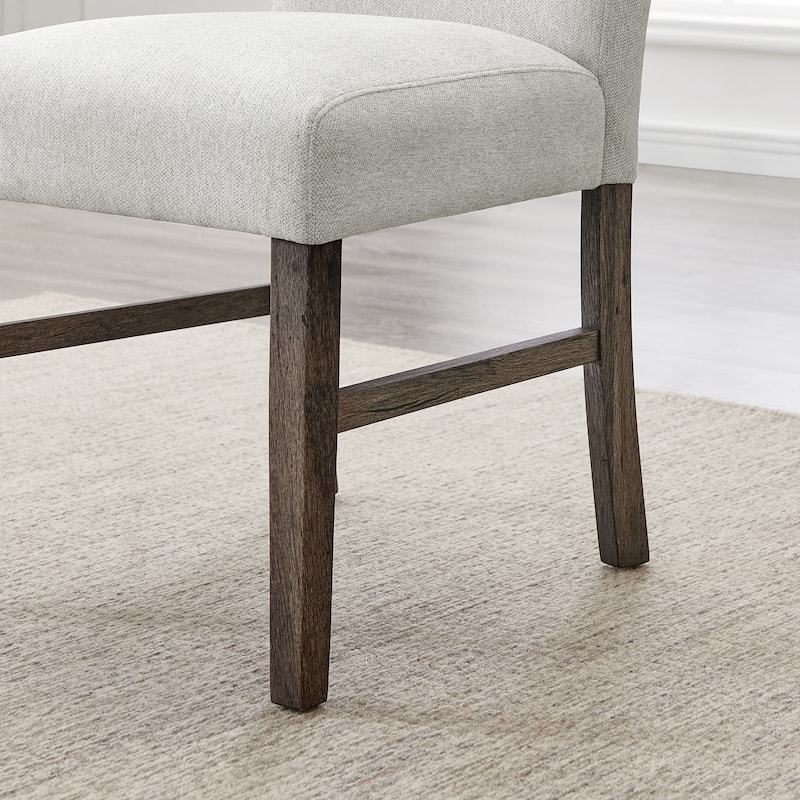 Roundhill Furniture Sorlen Modern 6-Piece Dining Set, 3D Faux Concrete Table with 4 Chairs and Bench