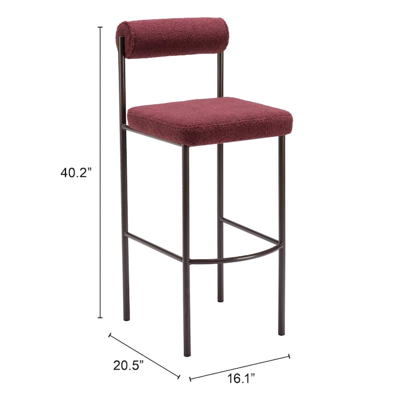 Livorno Barstool Red & Bronze