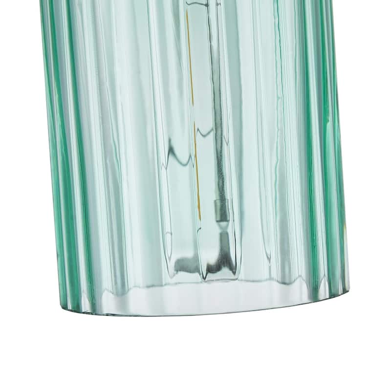 1-Light Cylinder Glass Shade Pendant Lighting - 3.5"D×4.3"W×81.2"H(Adjustable)