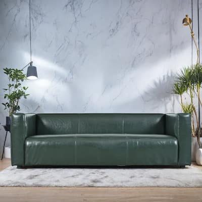 84.25" PU 3-Seater contemporary style Sofa with Birch Wood Legs for living room