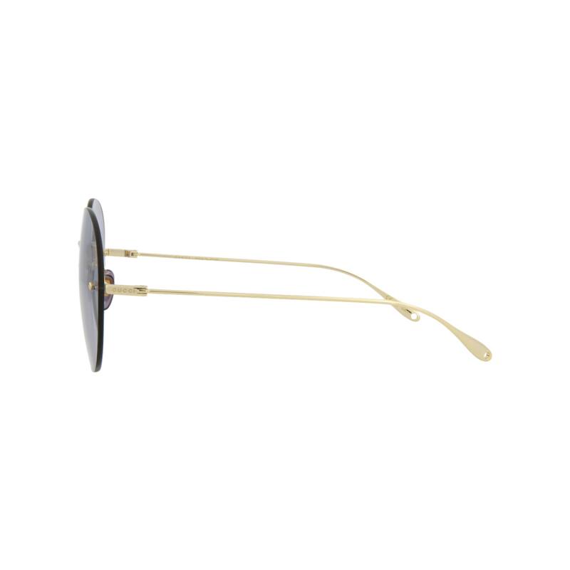 Gucci Round-Frame Metal Sunglasses