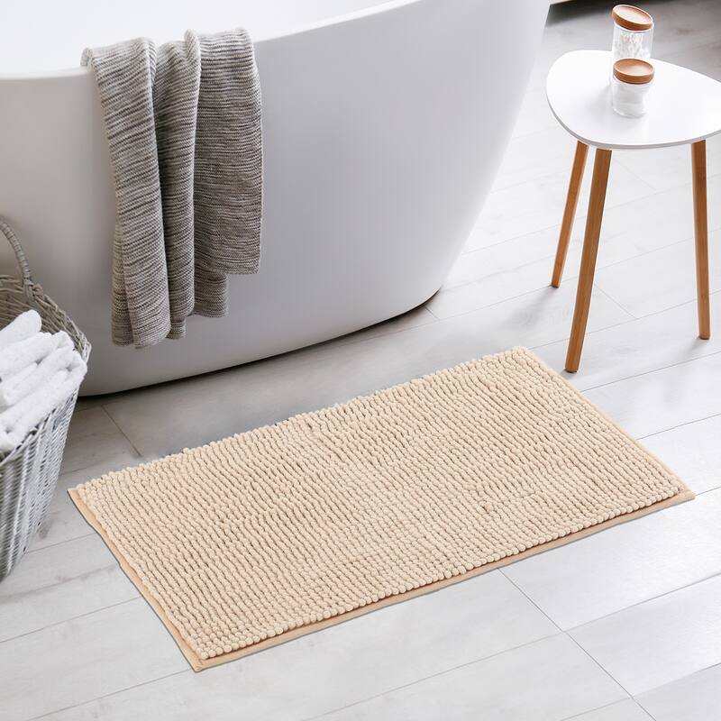 Bathroom Rugs, Soft Plush & Fluffy Bath Mats Non Slip Extra Thick Microfiber Bathroom Mat