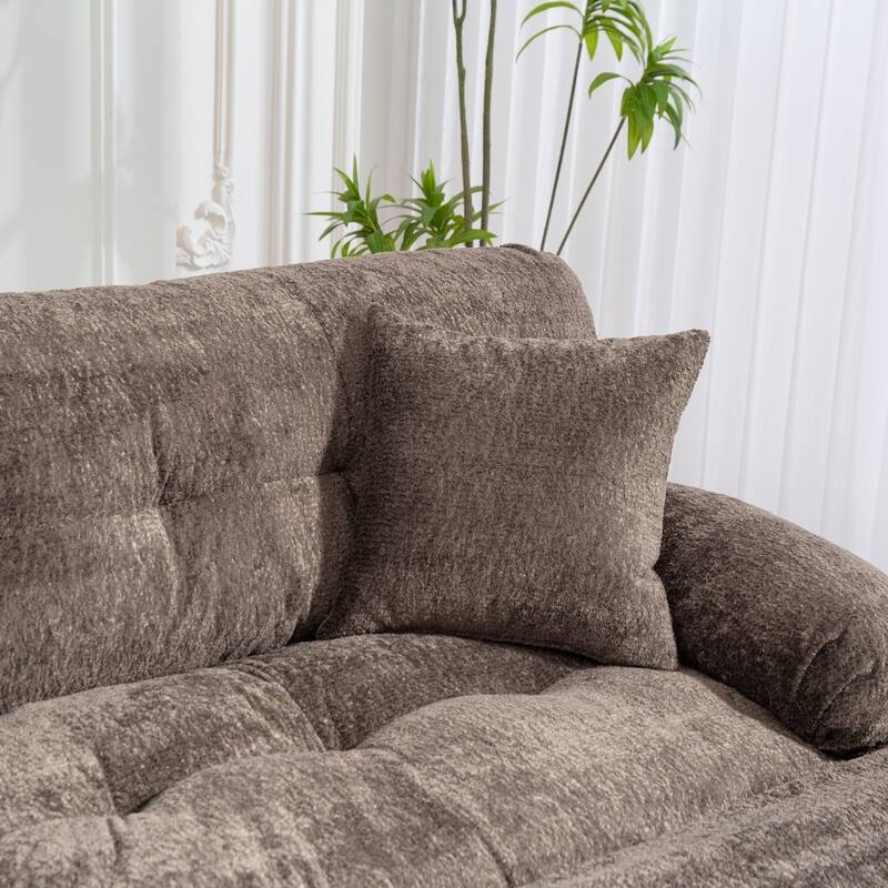 120.87" L-Shaped Upholstered Reversible 3-seat Modular Sectional Sofa with Deep Seating
