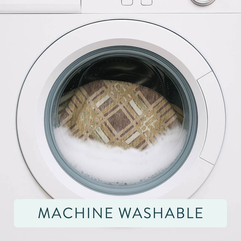 Machine Washable Indoor/ Outdoor Modern Trellis Chantille Rug