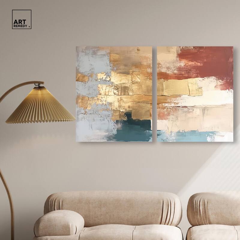 Earthy Glow II Canvas Set of 2 by Art Remedy, Gallery Wrapped