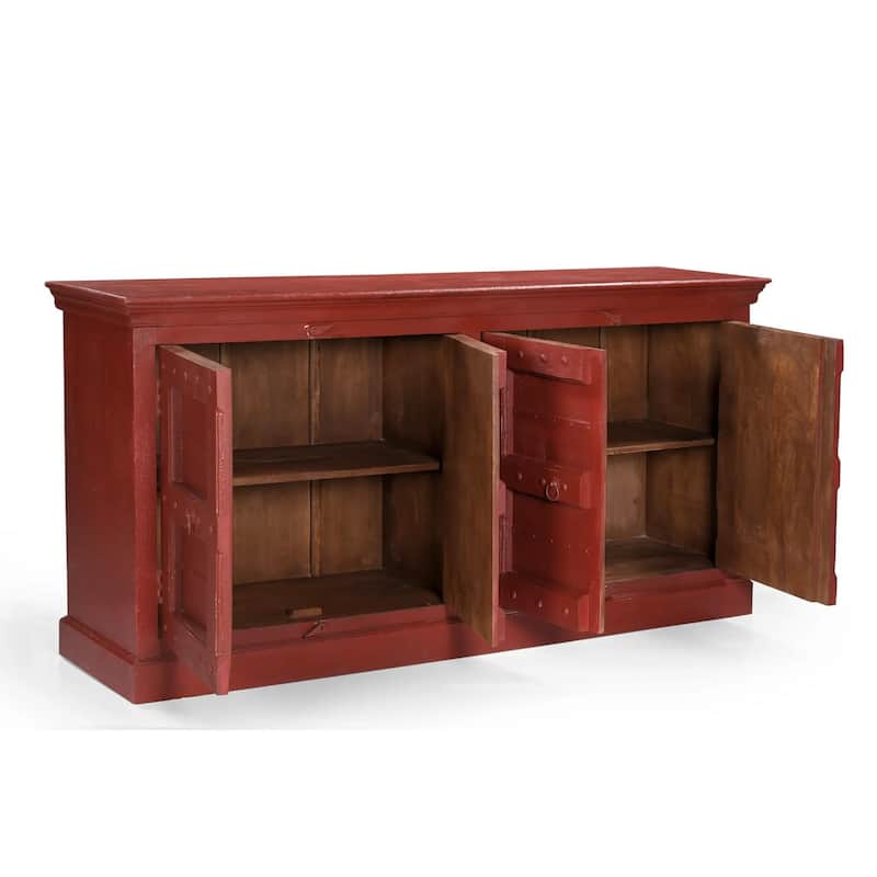 Red Solid Wood Sideboard Cabinet - 72" - 73"