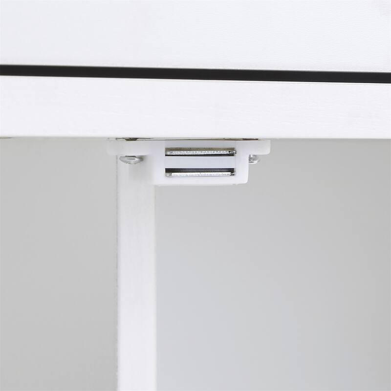 Rolling Kitchen Island w/ Rubber Wood Top, Adjustable Shelf Tower Rack