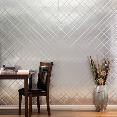 FASÄDE - 4ft x 8ft x .013in Quilted Brushed Aluminum Decorative Vinyl Wall Panel (4' x 8' Panel)