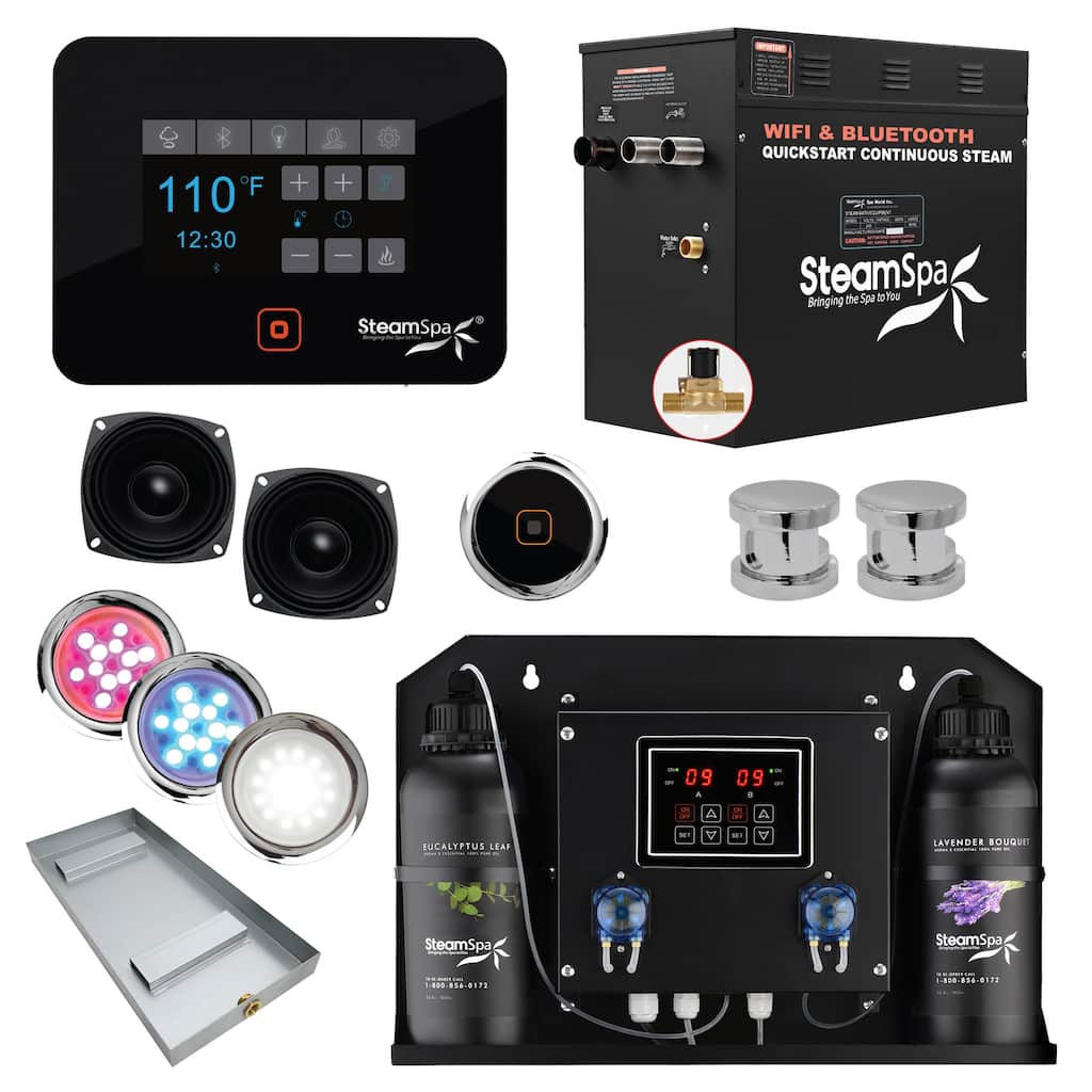 SteamSpa BKT1050-ADP Black Series WiFi and Bluetooth 10.5KW Quickstart