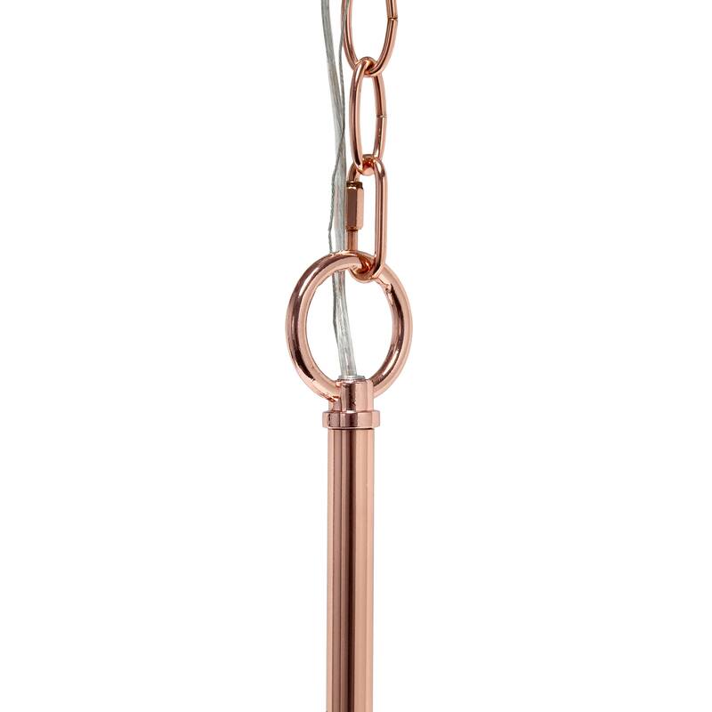 Gold 3-Light Pendant Chandelier - Metal & Clear Glass - Modern Traditional Lighting Fixture - 15" Diameter - 63