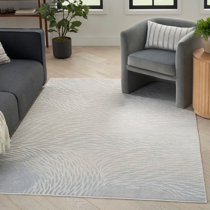 Nourison Lillian Indoor only Cream / Ivory Abstract Area Rug - 5' 3" x 7' 3"
