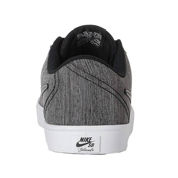 Shop Nike Men Sb Check Solar Canvas Premium Skateboarding Shoes 8 D M Us Black Black White Overstock 24264710