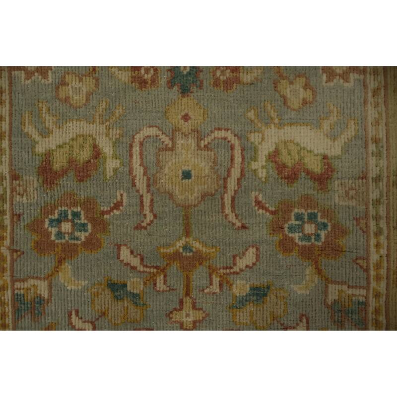 Hand Knotted Oriental 100% Wool Carpet Traditional Floral Navy Blue & Blues Ziegler Area Rug - 3' 3'' X 2' 0''