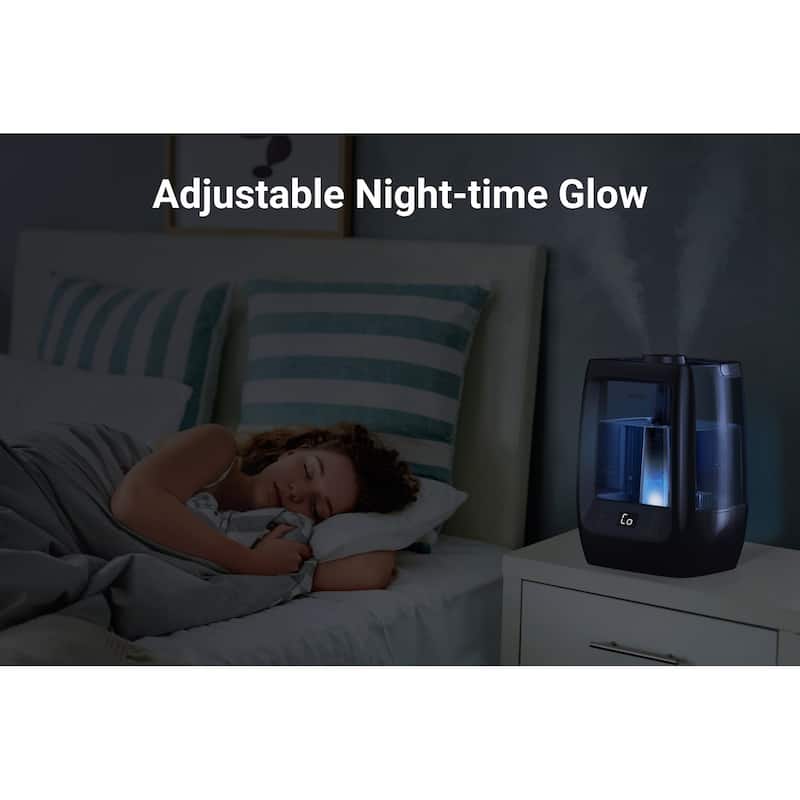 Winix Ultrasonic Warm and Cool Mist Humidifier, 120 Hrs. Run Time, 2 Gal. Tank, LightCel UVc-LED Treated Tank