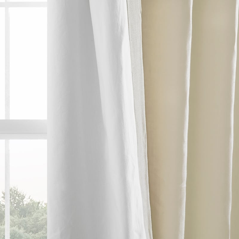 Exclusive Fabrics French Linen Room Darkening Curtains Panel - Elegant luxurious Drapes (1 Panel)
