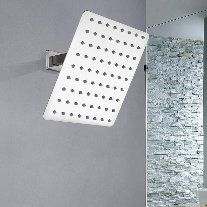 8" Square High Pressure Rain Shower Head,304 Stainless Steel Rain Shower Head - 8"X8" - Brushed Nickel