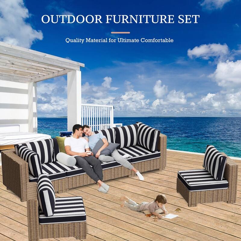 14 Piece Patio Furniture Cushion Set Outdoor Sofa Replacement Cushions