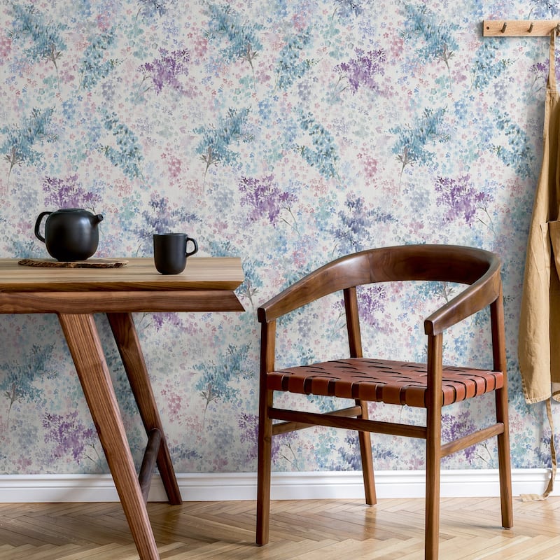 Galerie Wallcoverings Flora Soft Floral Foliage Vinyl on Non-woven Matte Wallpaper Roll