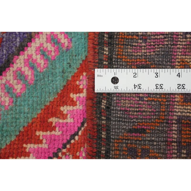 Hand Knotted Oriental 100% Wool Carpet Traditional Tribal Oranges & Rust Lori Runner Rug - 11' 10'' X 3' 1''