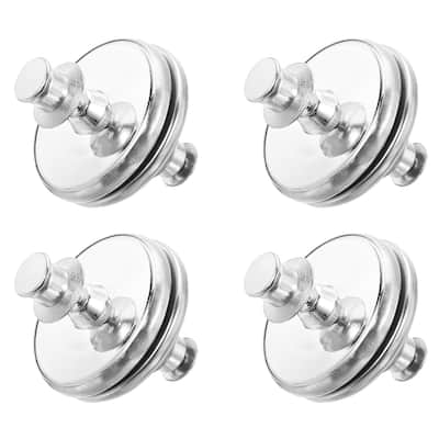 Curtain Magnets Closure, Detachable Round Magnetic Curtain Clips, 0.98" - Silver