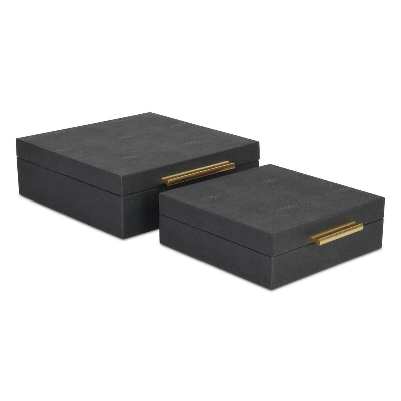 Lusan Black Vinyl Decorative Box Set