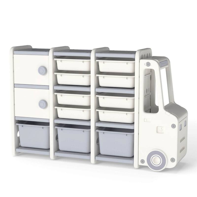 Costway Kids Toy Storage Organizer with 2 Cabinets & 11 Removable Bins - See Details