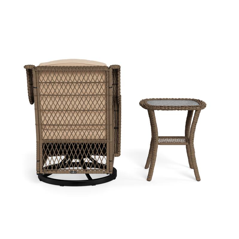 Rio Vista Outdoor Wicker Swivel Glider Chair Set (2-Piece)