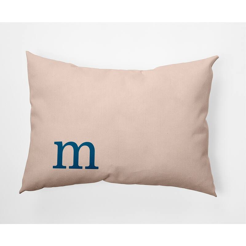 Modern Monogram Decorative Throw Pillow - 14" x 20" - m