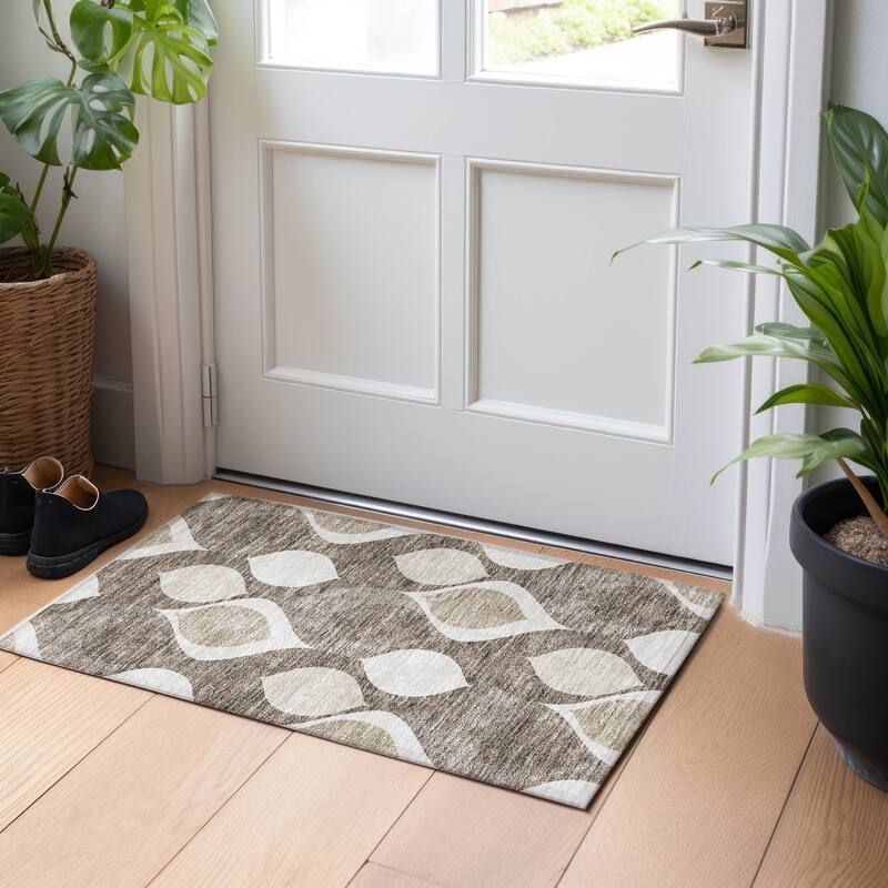 Premium Washable Super Soft Transitional Mayfield Rug - Taupe - 1' 8" x 2' 6" - Rectangle
