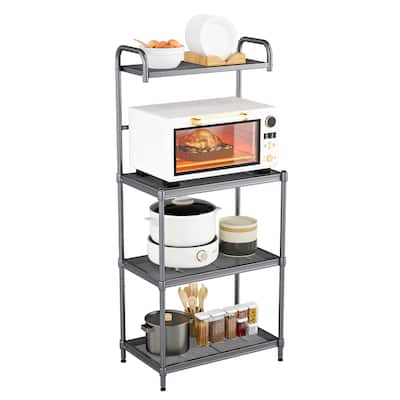 Costway 4-Tier Baker's Rack Microwave Oven Stand Shelves Kitchen - See Details