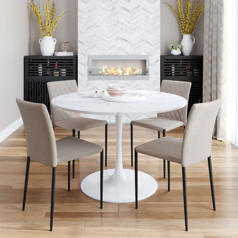 Phoenix Dining Table White - White
