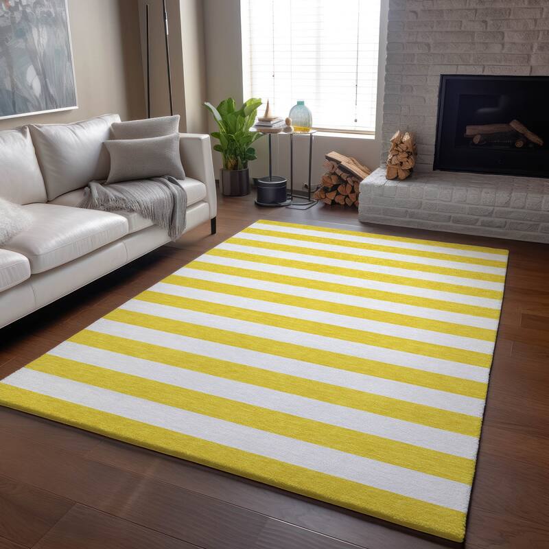 Premium Washable Super Soft Cabana Stripe Mayfield Rug