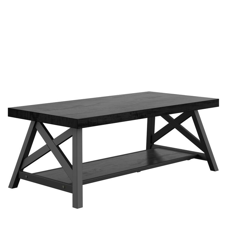 Bryson Rustic X-Base Accent Tables by iNSPIRE Q Classic
