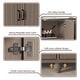preview thumbnail 18 of 32, Kitchen Sideboard Coffee Bar Cabinet Accent Storage Cabinet
