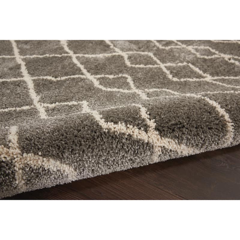 Nourison Geometric Moroccan Boho Shag Area Rug