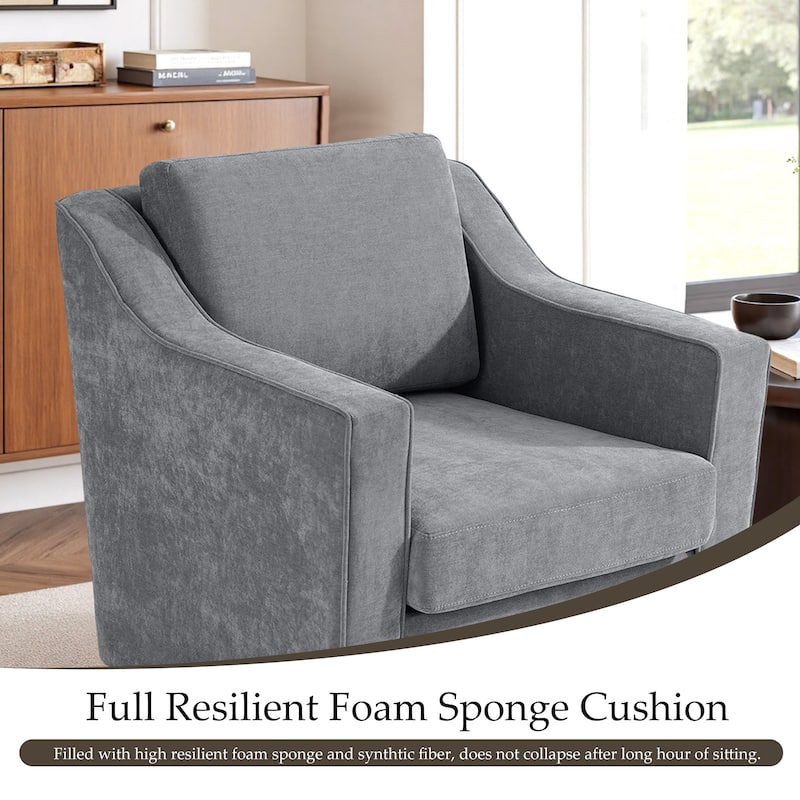 Modern 30.5" W Swivel Armchair Accent chair