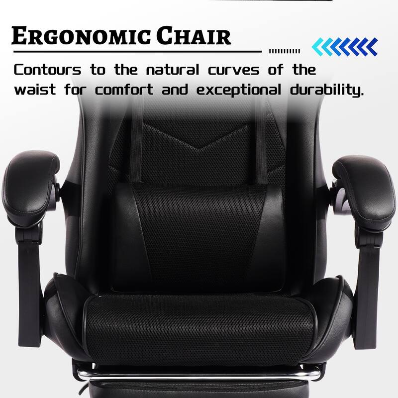 E-sports Gaming Chair Sports Car Driving Seat PU Material Moulded Sponge Comfortable and Safe With Massage