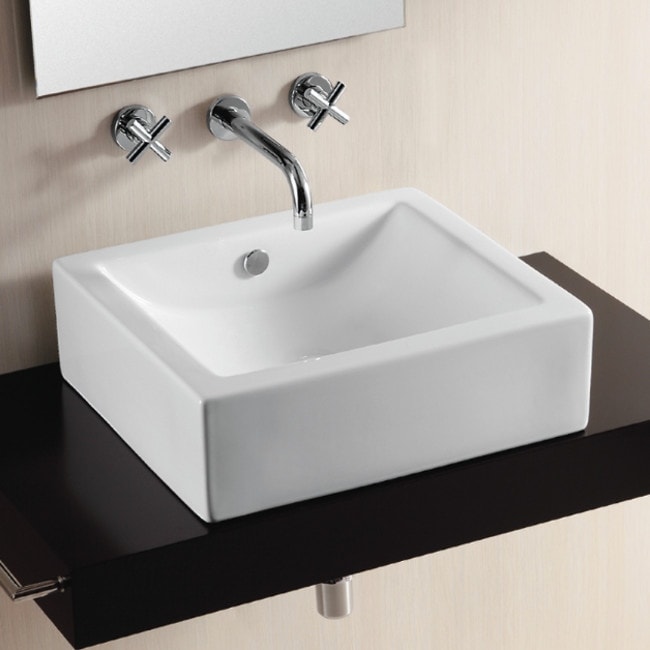 Nameeks Caracalla 19-5/8" Ceramic Vessel Bathroom Sink with Overflow