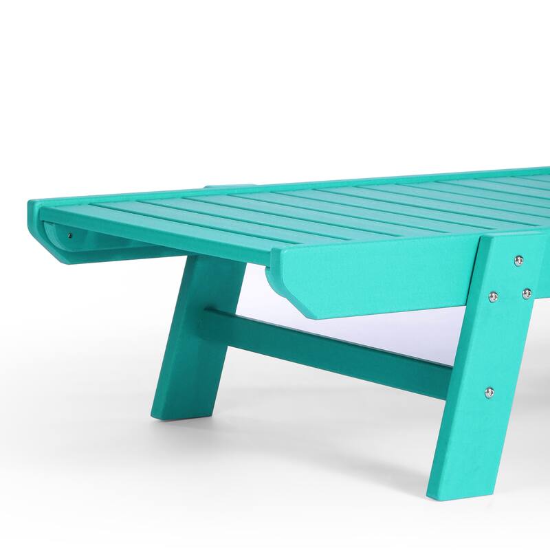 Laguna Hdpe All Weather Outdoor Patio Pool Reclining Chaise Lounge