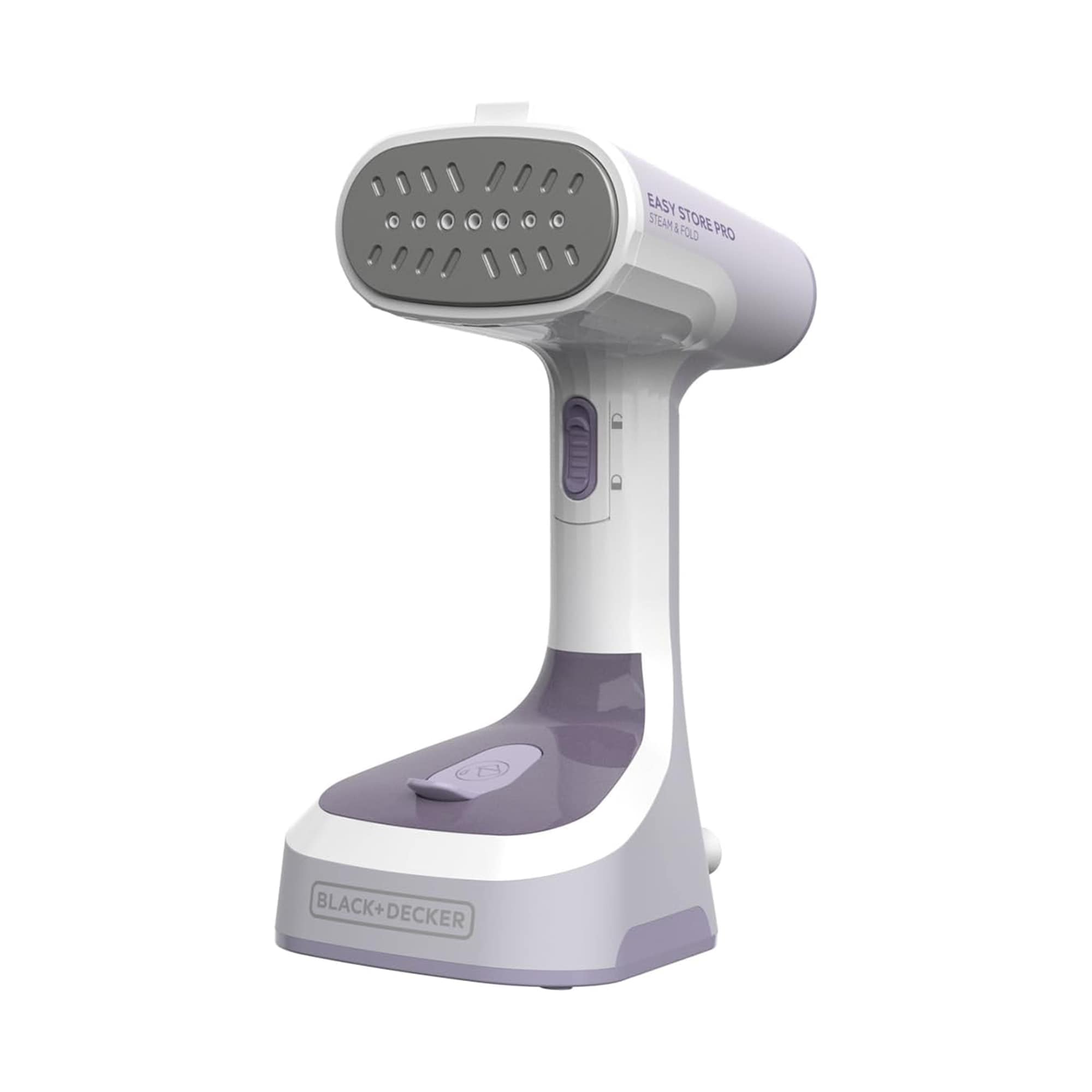 BLACK+DECKER Easy Store Pro Foldable Steamer, 45-Second Heat Up, Extra Long Power Cord & Lint Remover Attachment