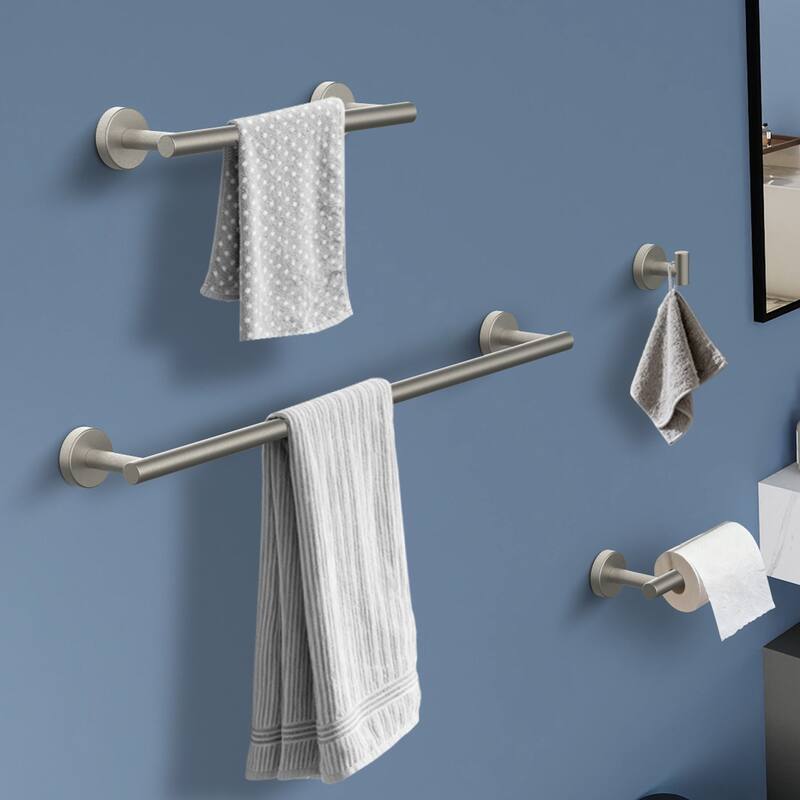 Topcraft Wall Mounted Stainless Steel Bathroom 8 Piece Hardware Set