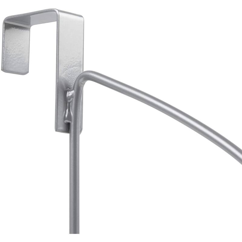 Over the Door Closet Valet with Hanging Bar Expandable 18" - 24" L x 10 x 10" Chrome